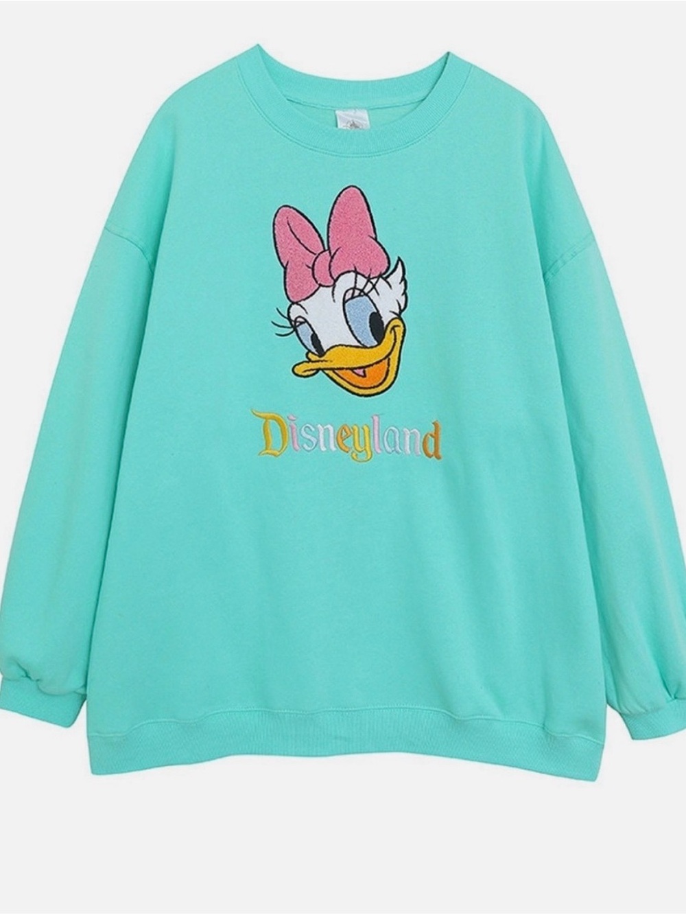 Disney Daisy Duck Aqua Crewneck Sweatshirt